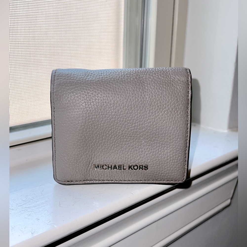 Michael Kors Pebble Grey Leather Bifold Wallet